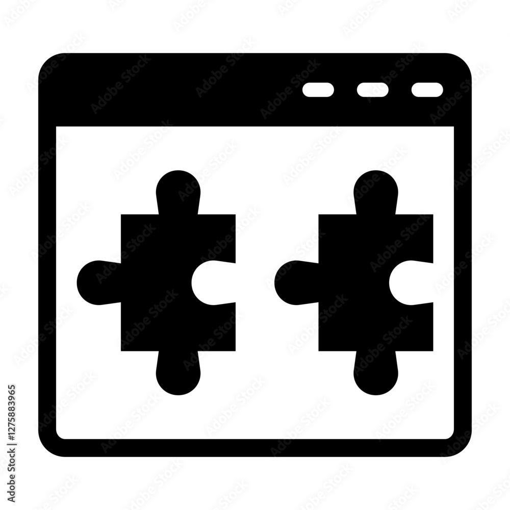 Fototapeta premium Jigsaw Vector Glyph Icon Design
