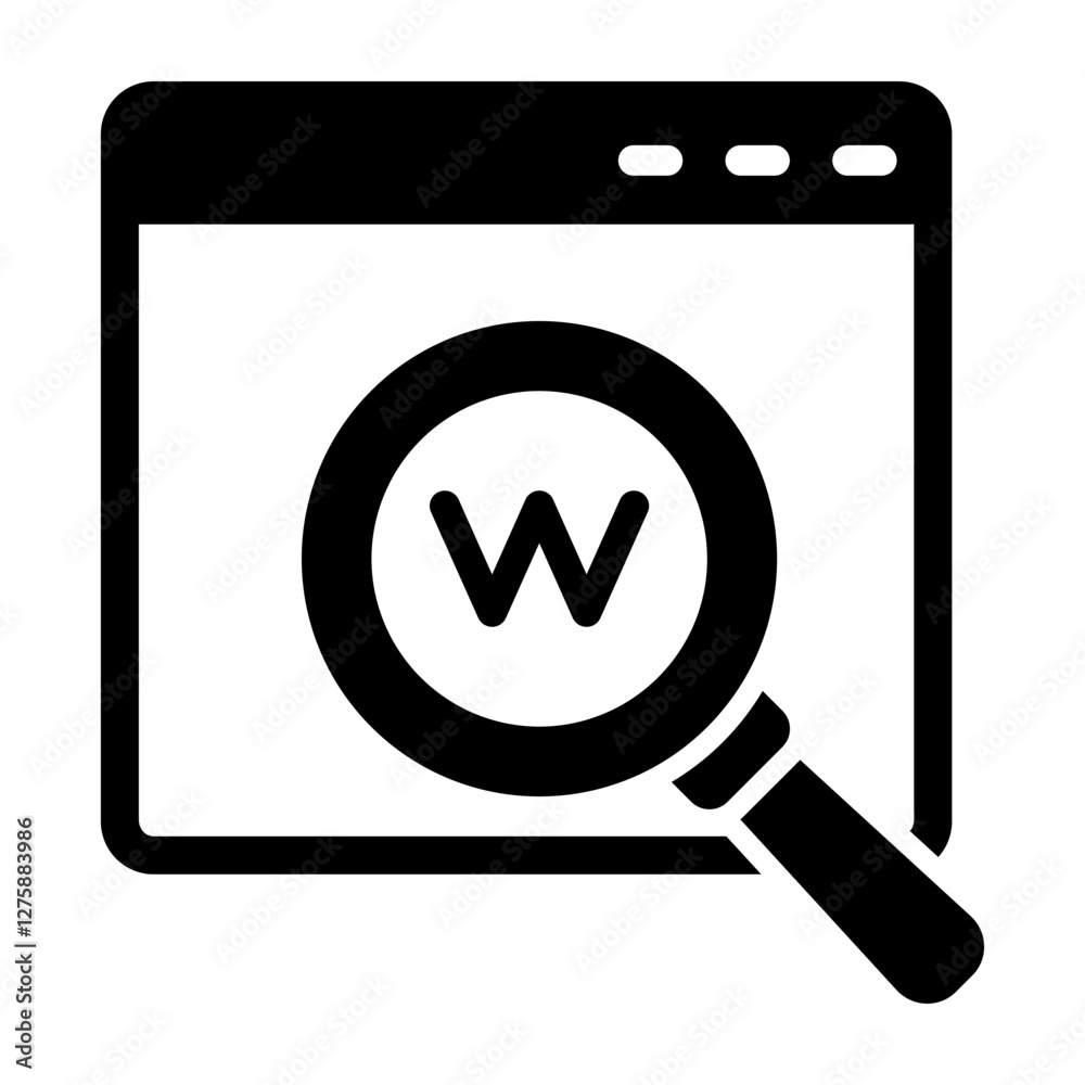 Keyword Search Vector Glyph Icon Design Keyword Search Vector Glyph Icon Design