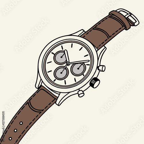 wrist watch vector illustration
