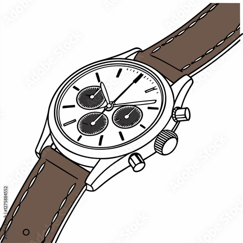 wrist watch vector illustration