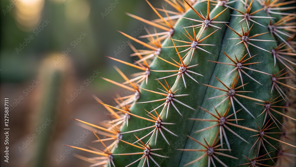 Cactus's Spines in Focus: A detailed macro shot captures the intricate pattern of spines on a cactus, showcasing the plant's resilience and the beauty of nature's design. Cactus's Spines in Focus: A detailed macro shot captures the intricate pattern of spines on a cactus, showcasing the plant's resilience and the beauty of nature's design.