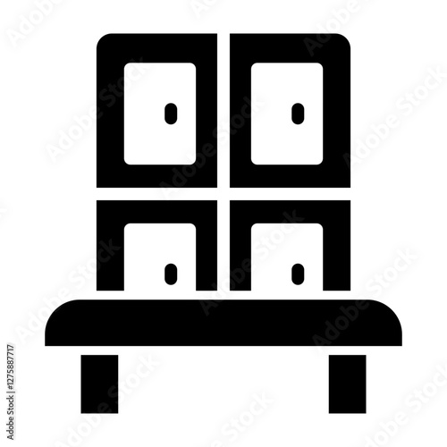 Changing Room Vector Glyph Icon Design Design