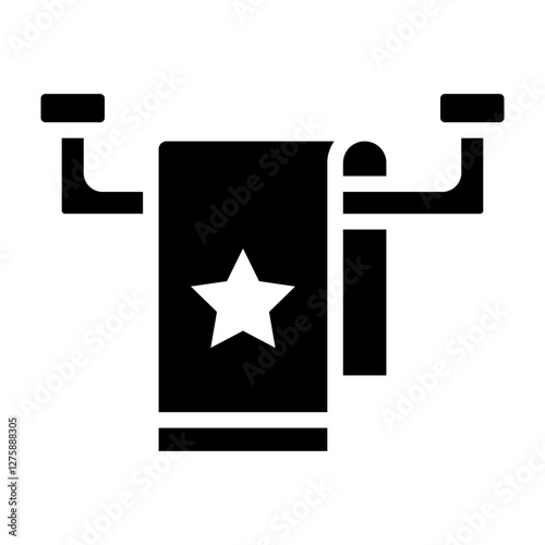 Towel Vector Glyph Icon Design Design