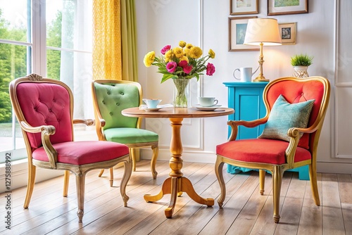 Elegant and Practical Chair Table Set for a Cozy Indoor Living Space