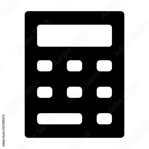 Calculator Vector Glyph Icon Design Design