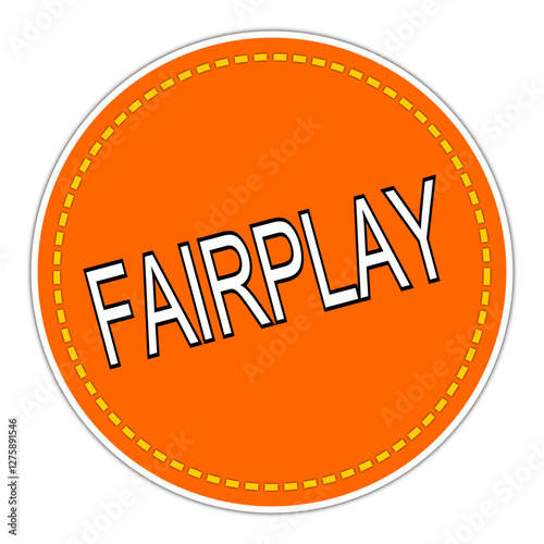 Fairplay sticker on white background - illustration