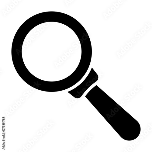 Magnifier Vector Glyph Icon Design Design