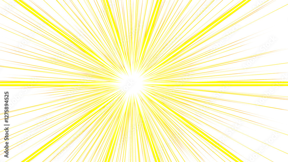 Dynamic Yellow Radial Burst on Black Background Dynamic Yellow Radial Burst on Black Background