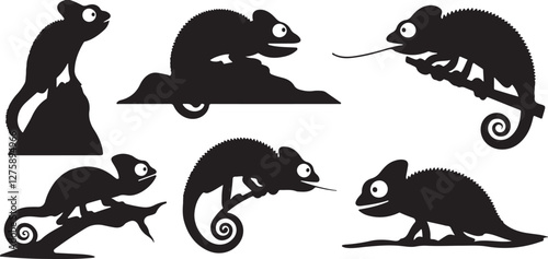 Chameleon silhouettes