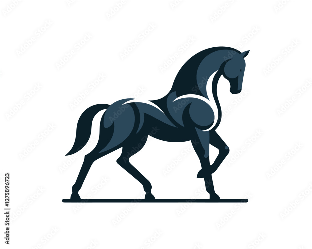 Horse logo design icon symbol vector illustration. Full body horse. Horsepower Animal logo Horse logo design icon symbol vector illustration. Full body horse. Horsepower Animal logo
