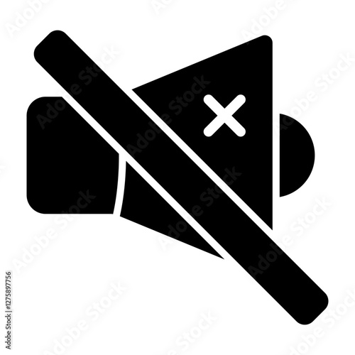 Mute Vector Glyph Icon Design
