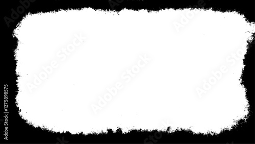 Detailed textured grunge frame. Textures are separate objects. Black and white grunge frame background.