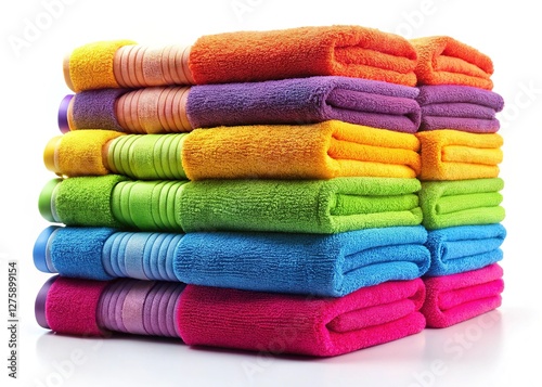 Soft and Absorbent Terry Towels in a Clean White Setting