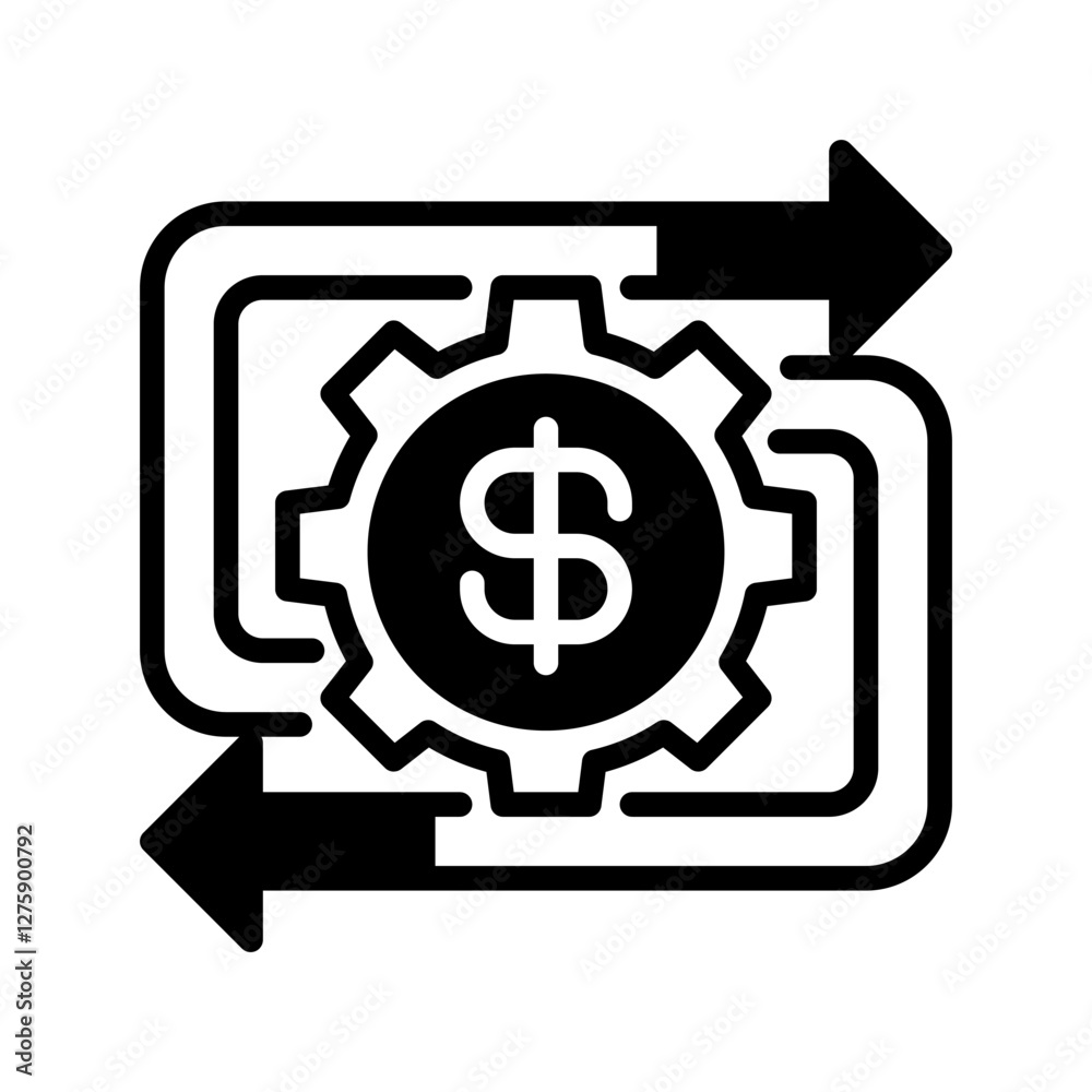 Cash Flow Management line icon. Universal creative premium symbol. Vector sign icon logo template. Vector illustration Cash Flow Management line icon. Universal creative premium symbol. Vector sign icon logo template. Vector illustration