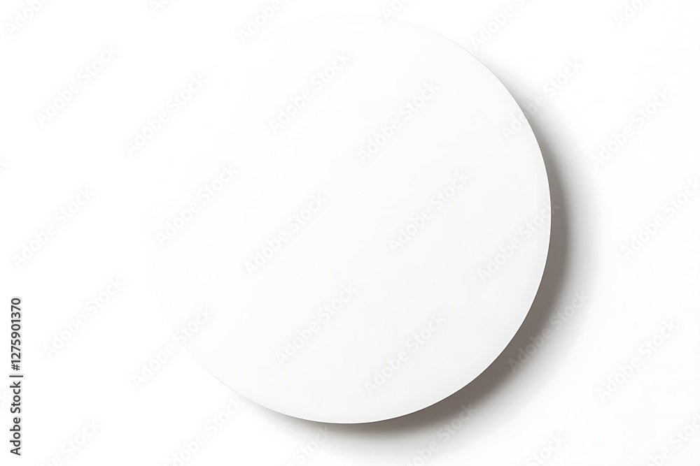 Blank White Circle on White Background Blank White Circle on White Background