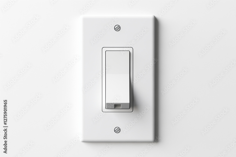 White light switch isolated on a white background White light switch isolated on a white background