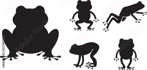 Frog silhouettes