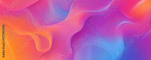 Abstract Colorful Waves Background Texture Design with Vibrant Hues and Smooth Curves