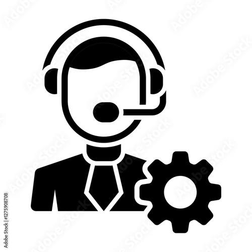 Consultant Vector Glyph Icon Design Design
