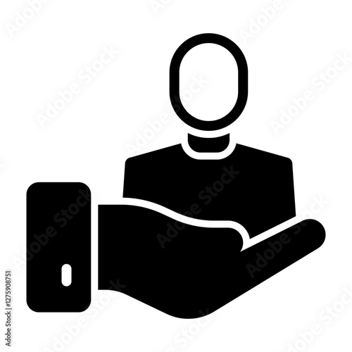 Customer Vector Glyph Icon Design Design