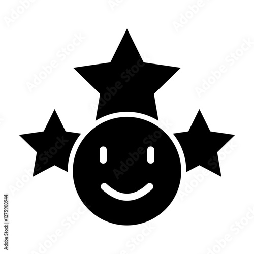 Good Review Vector Glyph Icon Design Design