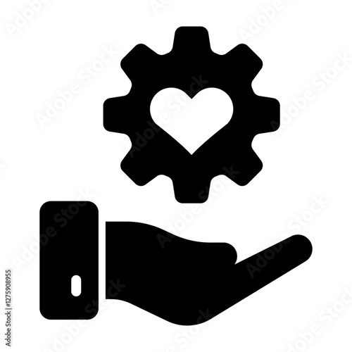 Heart Vector Glyph Icon Design Design
