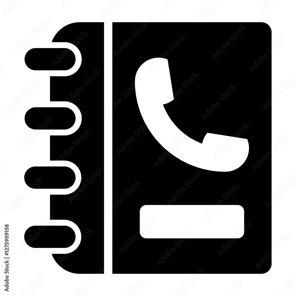 Phonebook Vector Glyph Icon Design Design Phonebook Vector Glyph Icon Design Design