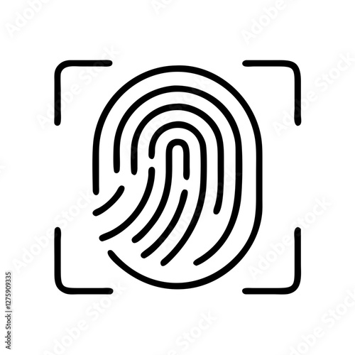 fingerprint individuality and authenticity icon, fingerprint individuality and authenticity vector,