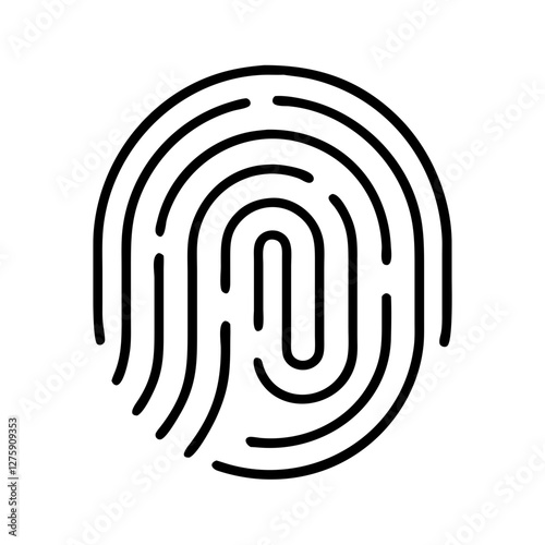 fingerprint individuality and authenticity icon, fingerprint individuality and authenticity vector,