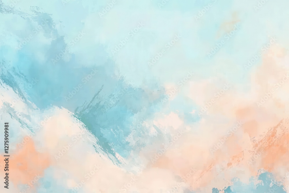 Soft Abstract Clouds in Blue and Peach Tones for Background Use Soft Abstract Clouds in Blue and Peach Tones for Background Use