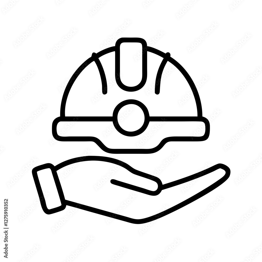 safety helmet responsibility icon, safety helmet responsibility line art - simple line art of safety helmet responsibility, perfect for safety helmet responsibility logos and icons safety helmet responsibility icon, safety helmet responsibility line art - simple line art of safety helmet responsibility, perfect for safety helmet responsibility logos and icons