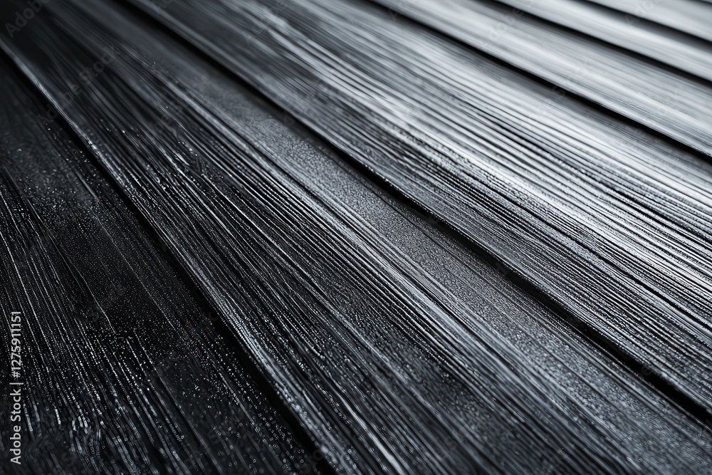 Fototapeta premium Dark Wooden Surface with Textured Lines and Glossy Finish