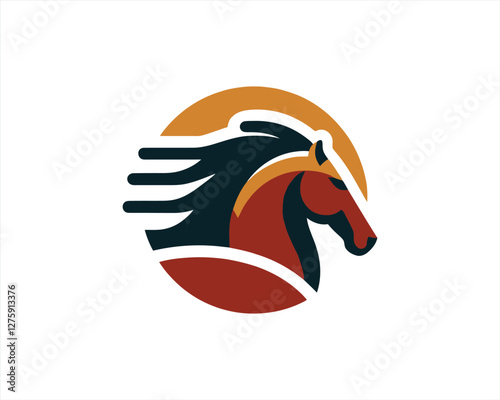 Horse head logo design icon symbol vector