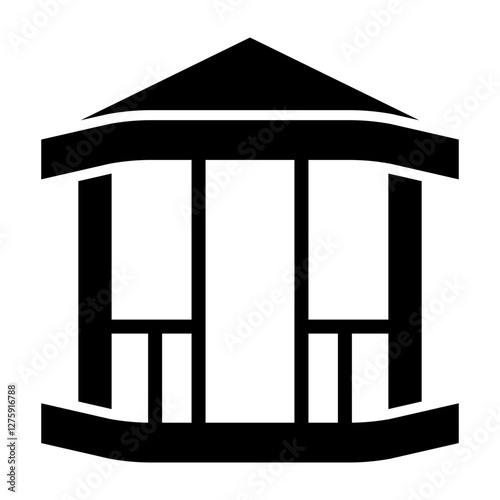 Gazebo Vector Glyph Icon Design Design