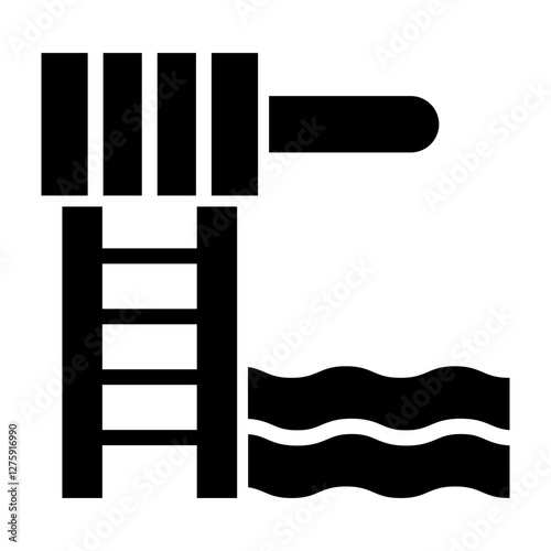 Springboard Vector Glyph Icon Design Design