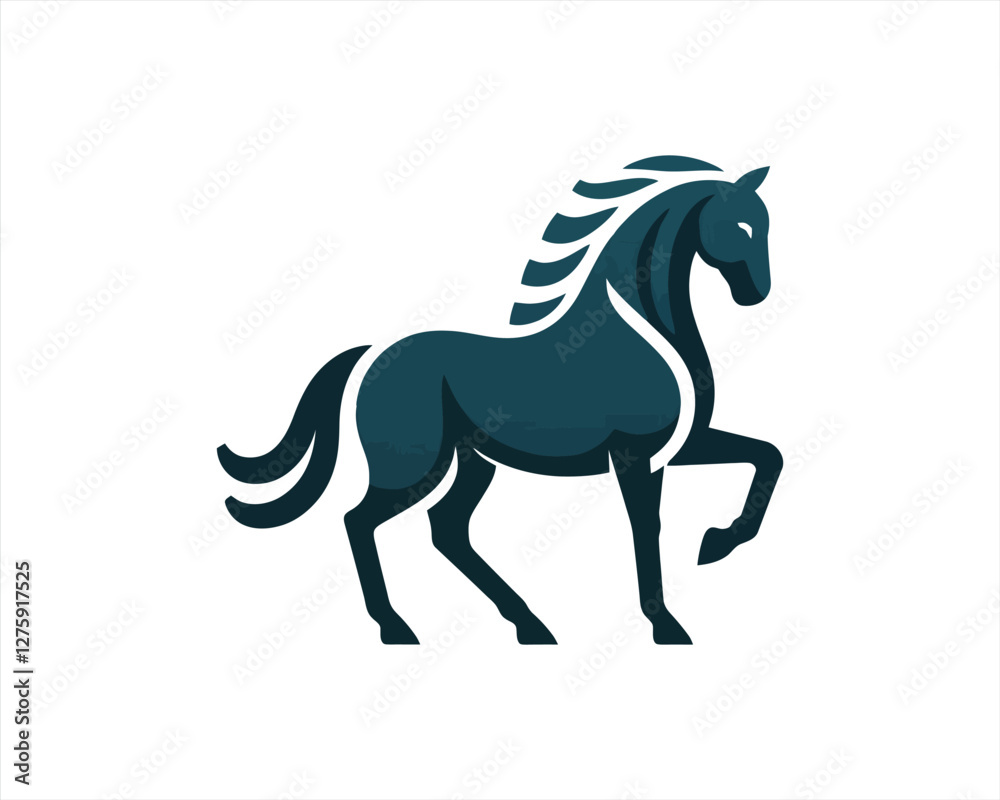 Horse logo design icon symbol vector illustration. Full body horse. Animal logo. Black color horse icon logo vector template. Horsepower Horse logo design icon symbol vector illustration. Full body horse. Animal logo. Black color horse icon logo vector template. Horsepower