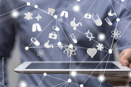 digital medical futuristic ...
