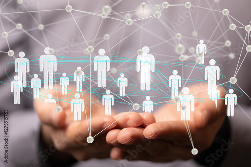 Global network. Blockchain. 3D illustration. Neural networks and artificial intelligence. Abstract