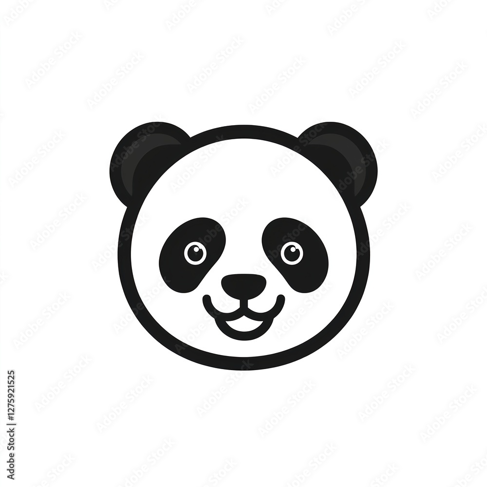 Adorable Panda Face: Minimalist Line Art Design. Perfect for gifts! Adorable Panda Face: Minimalist Line Art Design. Perfect for gifts!