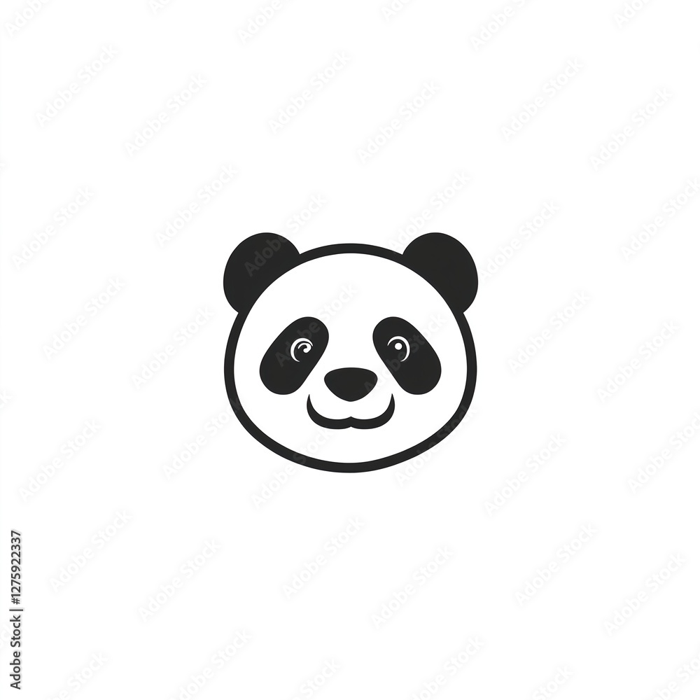 Adorable Panda: Minimalist Line Art Logo Design Adorable Panda: Minimalist Line Art Logo Design