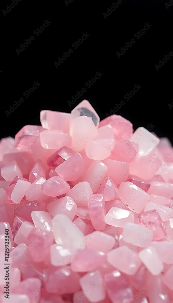 Obraz premium A Beautiful Arrangement Pink And White Crystal Stones Ocean Waves