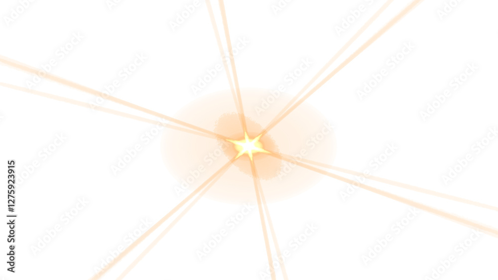 Obraz premium Dramatic Light Flare with Radiating Lines on a Black Background