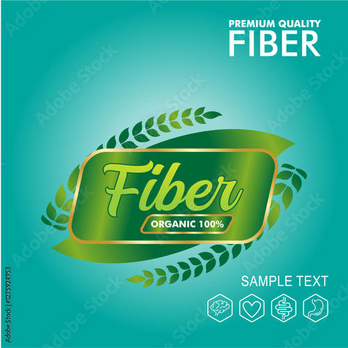 high fiber icon badge logo label food for healthy,weight loss,diet product or product information