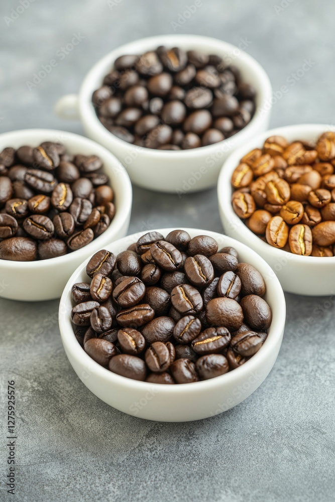 Home roasting techniques for coffee enthusiasts highlighting vibrant beans at different stages. Showcase deep hues and textures of freshly roasted coffee. Home roasting techniques for coffee enthusiasts highlighting vibrant beans at different stages. Showcase deep hues and textures of freshly roasted coffee.