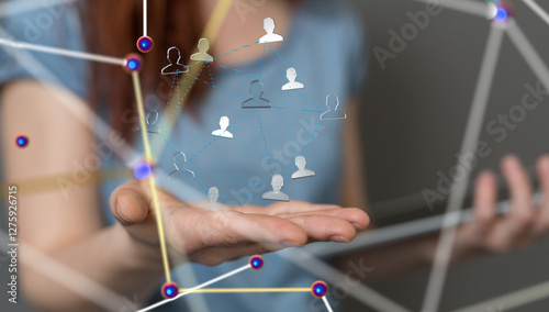 Global network. Blockchain....