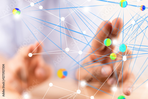 Global network. Blockchain....