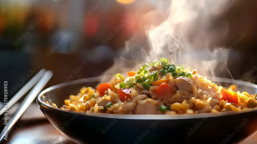 Delicious Bowl of Chicken Fried Rice Delicious Bowl of Chicken Fried Rice