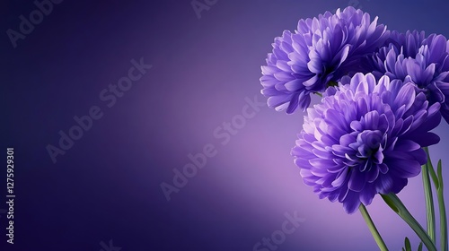 Close-up purple flowers, soft background, elegant display, nature photography, beautiful blooms