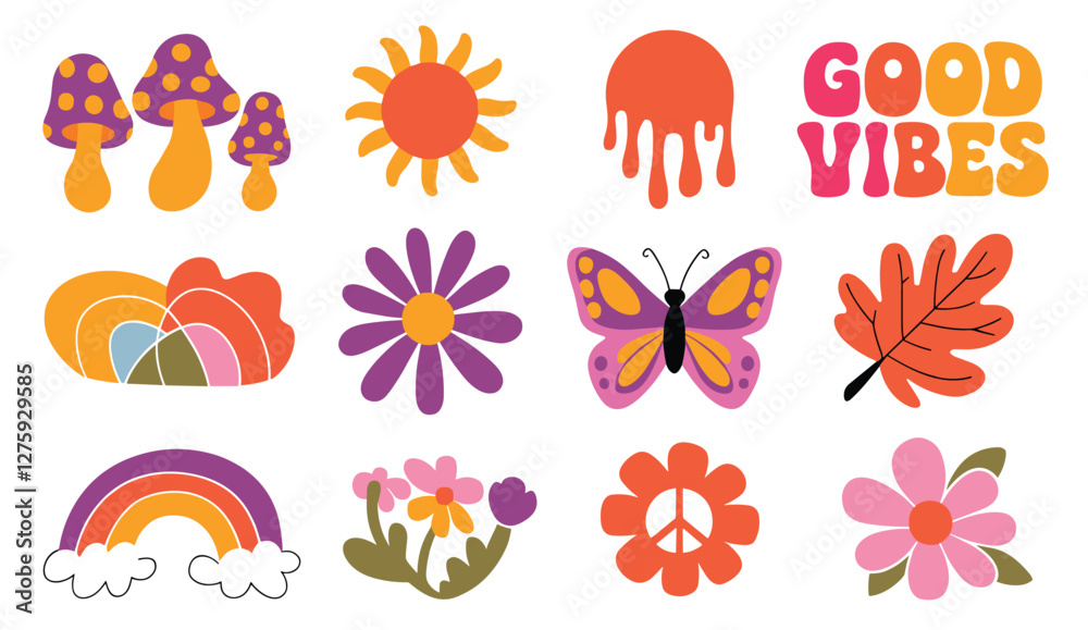 Groovy 70s Retro Clipart Groovy 70s Retro Clipart