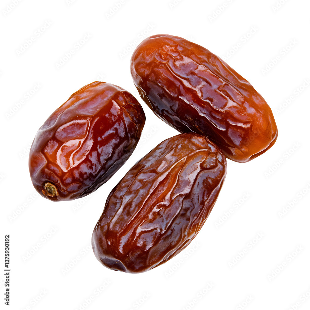 Delicious dried dates isolated on a transparent background for healthy snacking concept Delicious dried dates isolated on a transparent background for healthy snacking concept